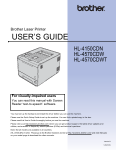 Manual Brother HL-4150CDN Printer