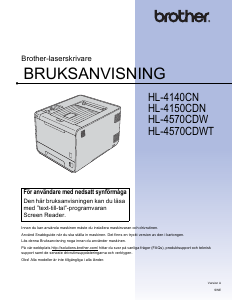 Bruksanvisning Brother HL-4570CDWT Skrivare