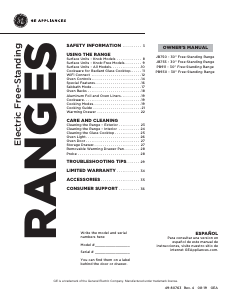 Manual GE PB911EJ4ES Range