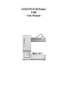 Manual Geeetech E180 3D Printer