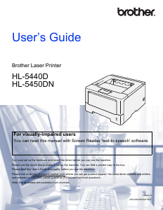 Manual Brother HL-5450DN Printer