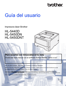 Manual de uso Brother HL-5450DN Impresora