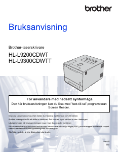 Bruksanvisning Brother HL-L9300CDW(TT) Skrivare