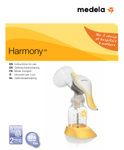 Handleiding Medela Harmony Borstkolf