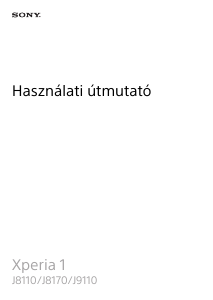 Használati útmutató Sony Xperia 1 Mobiltelefon