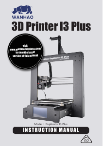 Handleiding Wanhao Duplicator I3 Plus 3D Printer