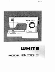 Manual White W8600 Sewing Machine