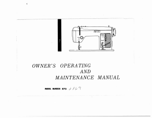 Manual White W870 Sewing Machine