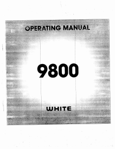 Manual White W9800 Sewing Machine