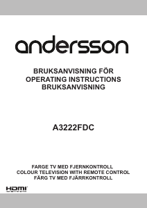 Handleiding Andersson A3222FDC LCD televisie