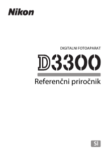 Priročnik Nikon D3300 Digitalni fotoaparat