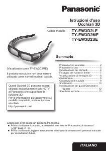 Manuale Panasonic TY-EW3D2LE Occhiali 3D