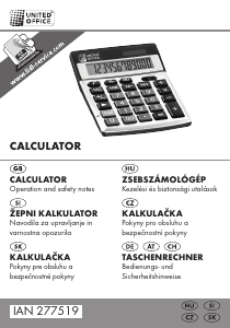 Priročnik United Office IAN 277519 Kalkulator