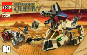 Handleiding Lego set 7326 Pharaohs Quest De sfinx herrezen