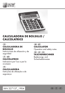 Manual de uso United Office IAN 327157 Calculadora