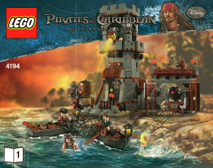 Handleiding Lego set 4194 Pirates of the Caribbean Witkop baai