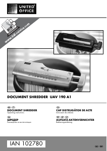 Manual United Office IAN 102780 Distrugator documente