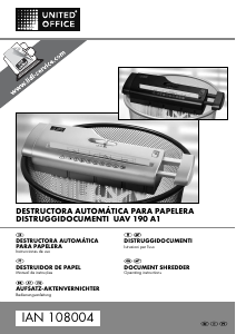 Manual United Office IAN 108004 Destruidora de papel