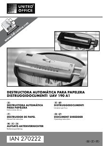 Manual United Office IAN 270222 Destruidora de papel