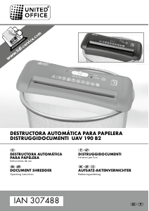 Manual de uso United Office IAN 307488 Destructora