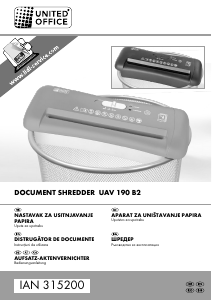 Manual United Office IAN 315200 Distrugator documente