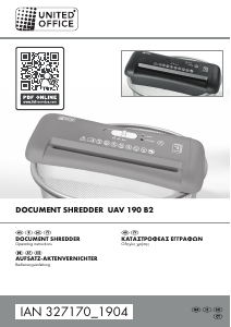 Εγχειρίδιο United Office IAN 327170 Καταστροφέας εγγράφων