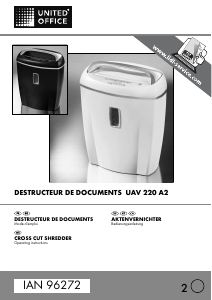 Mode d’emploi United Office IAN 96272 Destructeur