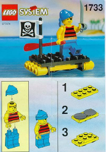 Manuale Lego set 1733 Pirates Pirata naufragato