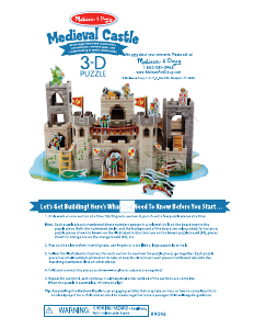 Rokasgrāmata Melissa & Doug Medieval Castle 3D puzle