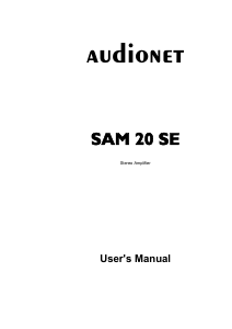 Handleiding Audionet SAM 20 SE Versterker