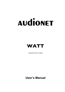Handleiding Audionet WATT Versterker