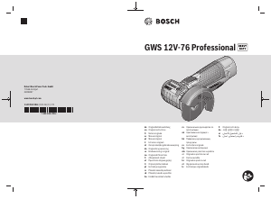 Käyttöohje Bosch GWS 12V-76 Kulmahiomakone