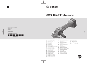 Bruksanvisning Bosch GWX 18V-7 Vinkelsliper
