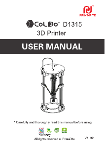 Manual CoLiDo D1315 3D Printer