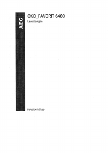 Manuale AEG FAV6480W Lavastoviglie
