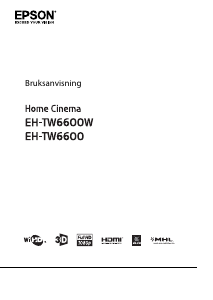 Bruksanvisning Epson EH-TW6600 Projektor