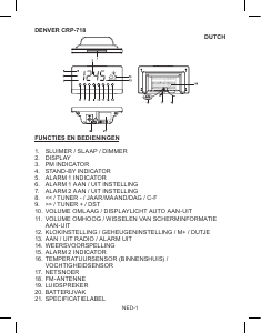 Handleiding Denver CR-718 Wekkerradio