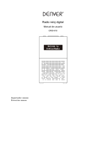 Manual de uso Denver CRD-510 Radiodespertador