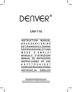 Manuale Denver CRP-716 Radiosveglia