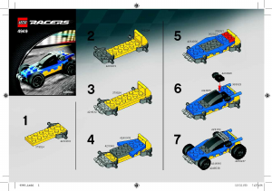 Manual Lego set 4949 Racers Blue buggy