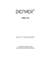 Käyttöohje Denver CRQ-110 Radioherätyskello