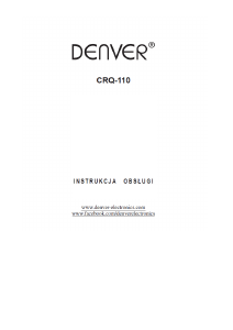 Instrukcja Denver CRQ-110 Radiobudzik