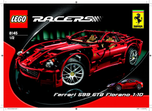 Manual Lego set 8145 Racers Ferrari 599 GTB Fiorano