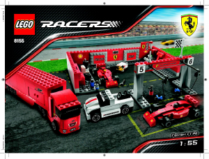 Bruksanvisning Lego set 8155 Racers Ferrari F1 Pit