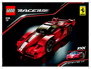 Manual Lego set 8156 Racers Ferrari FXX 1-17