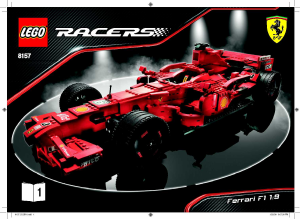 Manuál Lego set 8157 Racers Ferrari F1 1-9