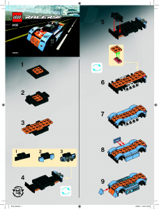 Mode d’emploi Lego set 8193 Racers Bullet Bleu