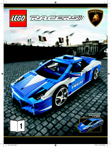 Bedienungsanleitung Lego set 8214 Racers Gallardo LP 560-4 Polizia