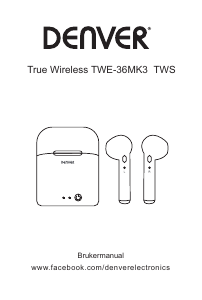 Bruksanvisning Denver TWE-36MK3 Hodetelefon