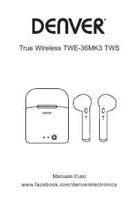 Manuale Denver TWE-36MK3 Cuffie